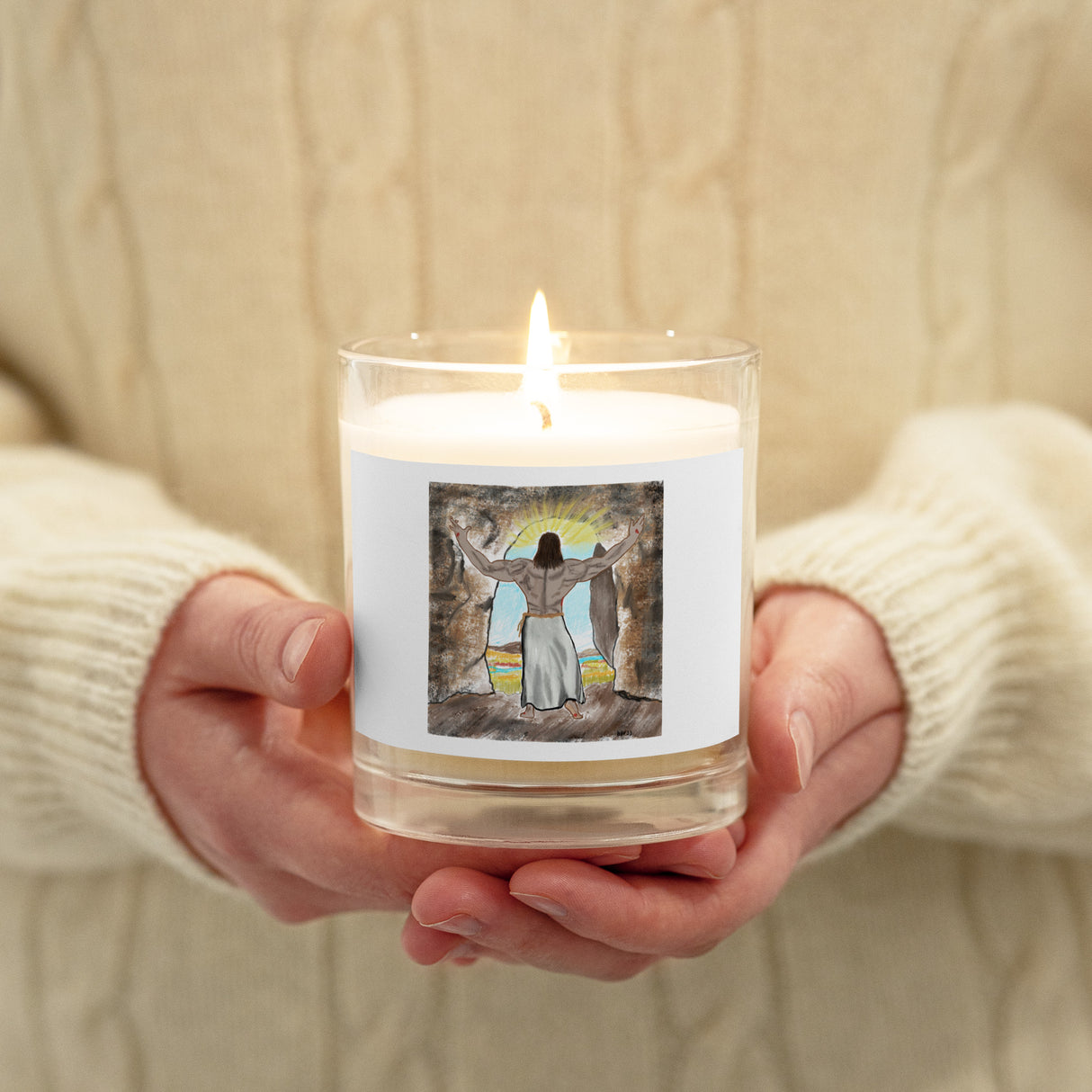 RESURRECTION votive glass jar soy wax candle