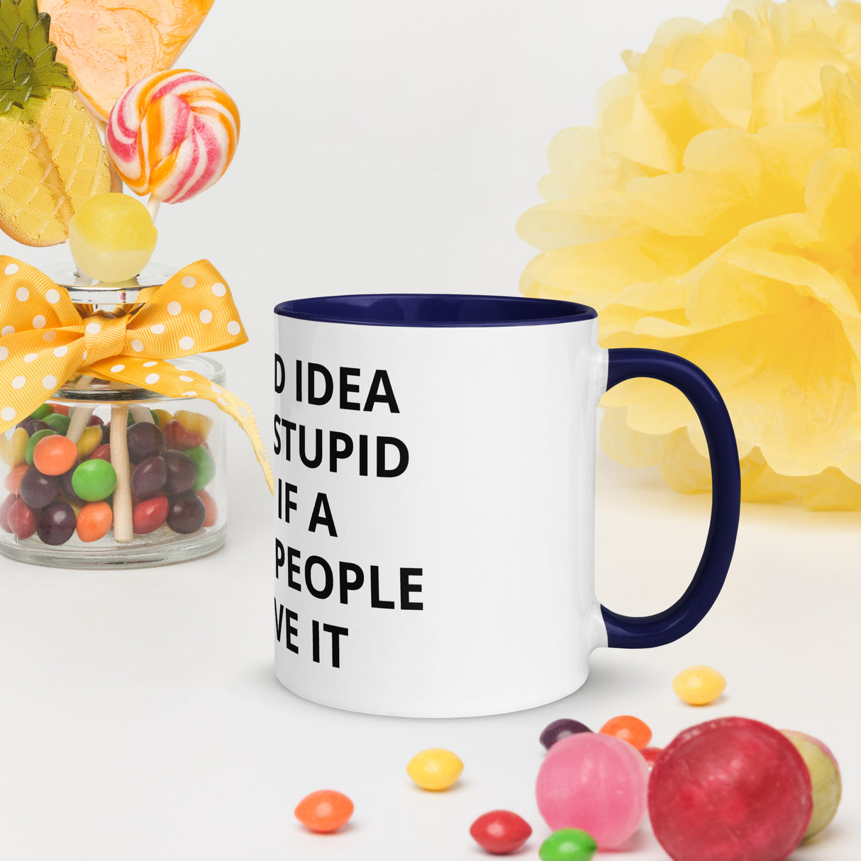 STUPID IDEA Mug with Color Inside