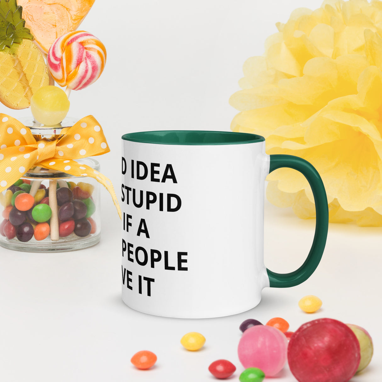 STUPID IDEA Mug with Color Inside