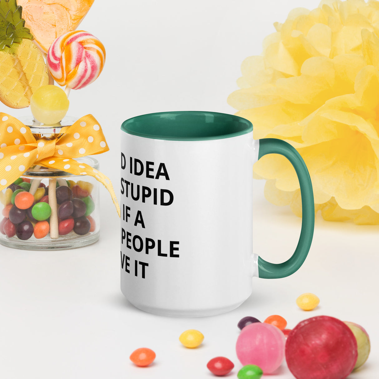 STUPID IDEA Mug with Color Inside