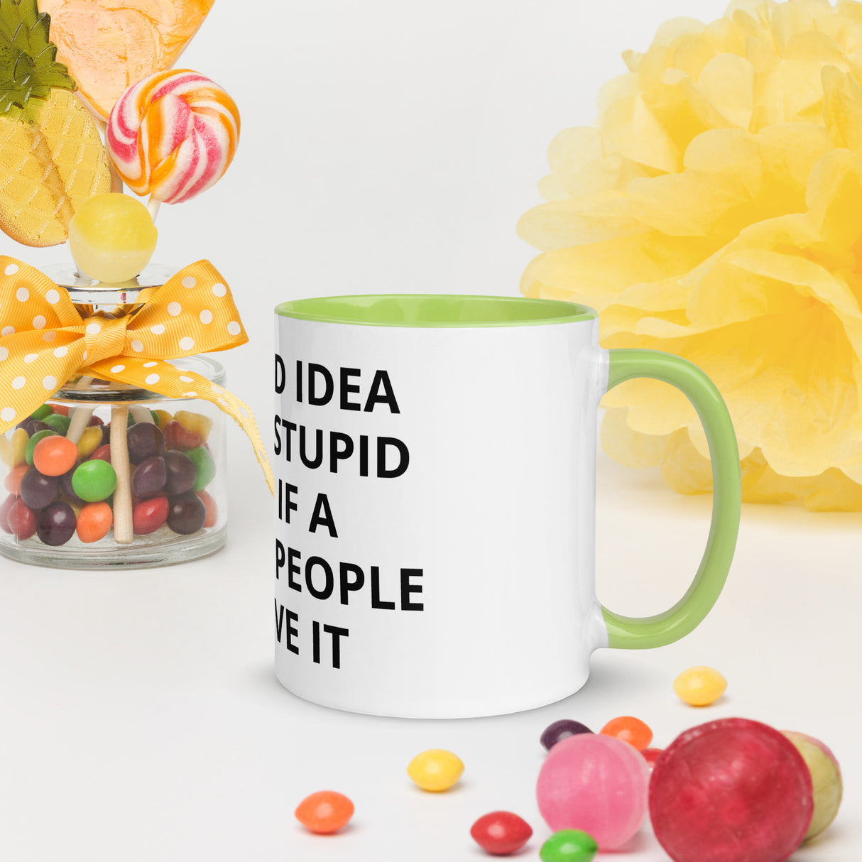 STUPID IDEA Mug with Color Inside
