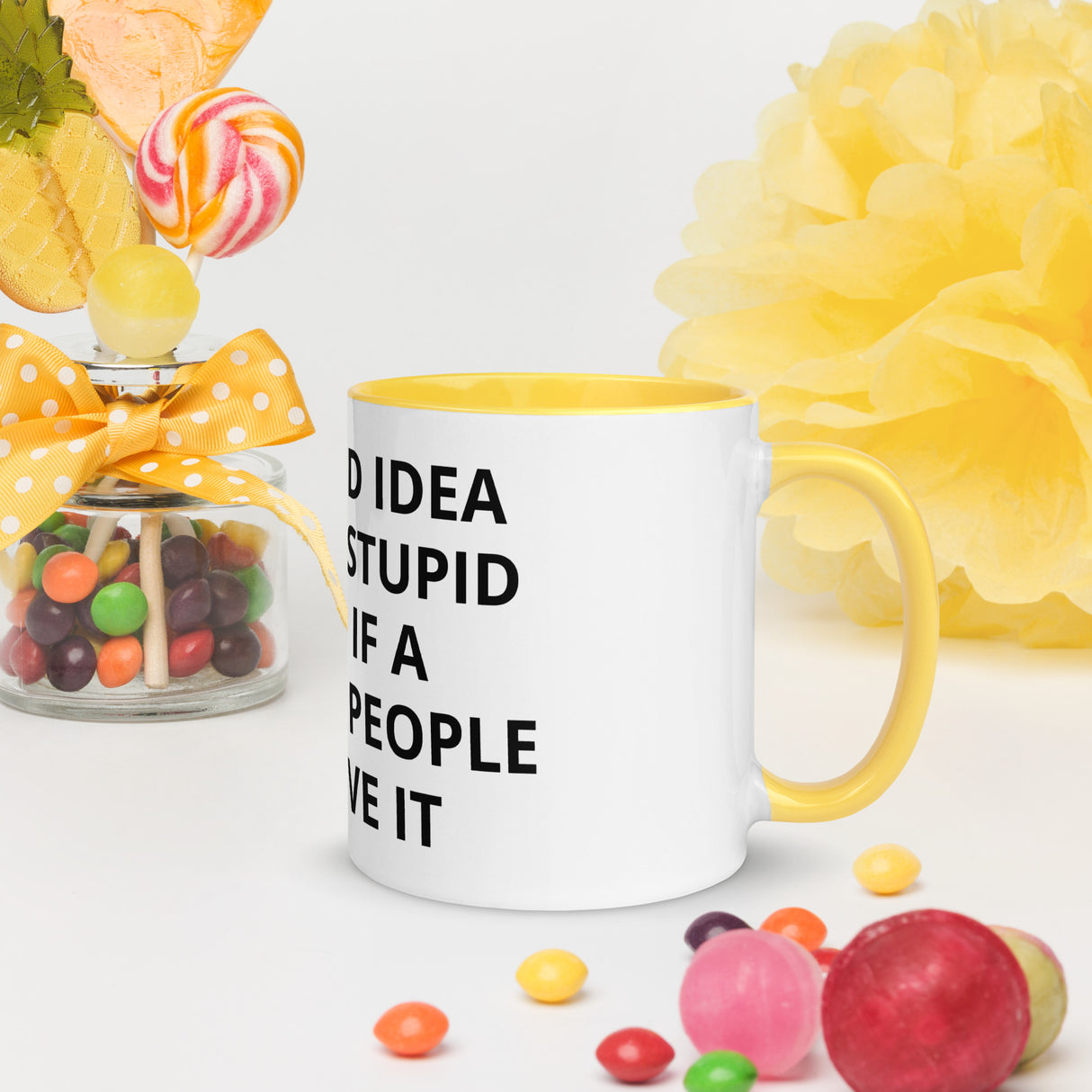 STUPID IDEA Mug with Color Inside