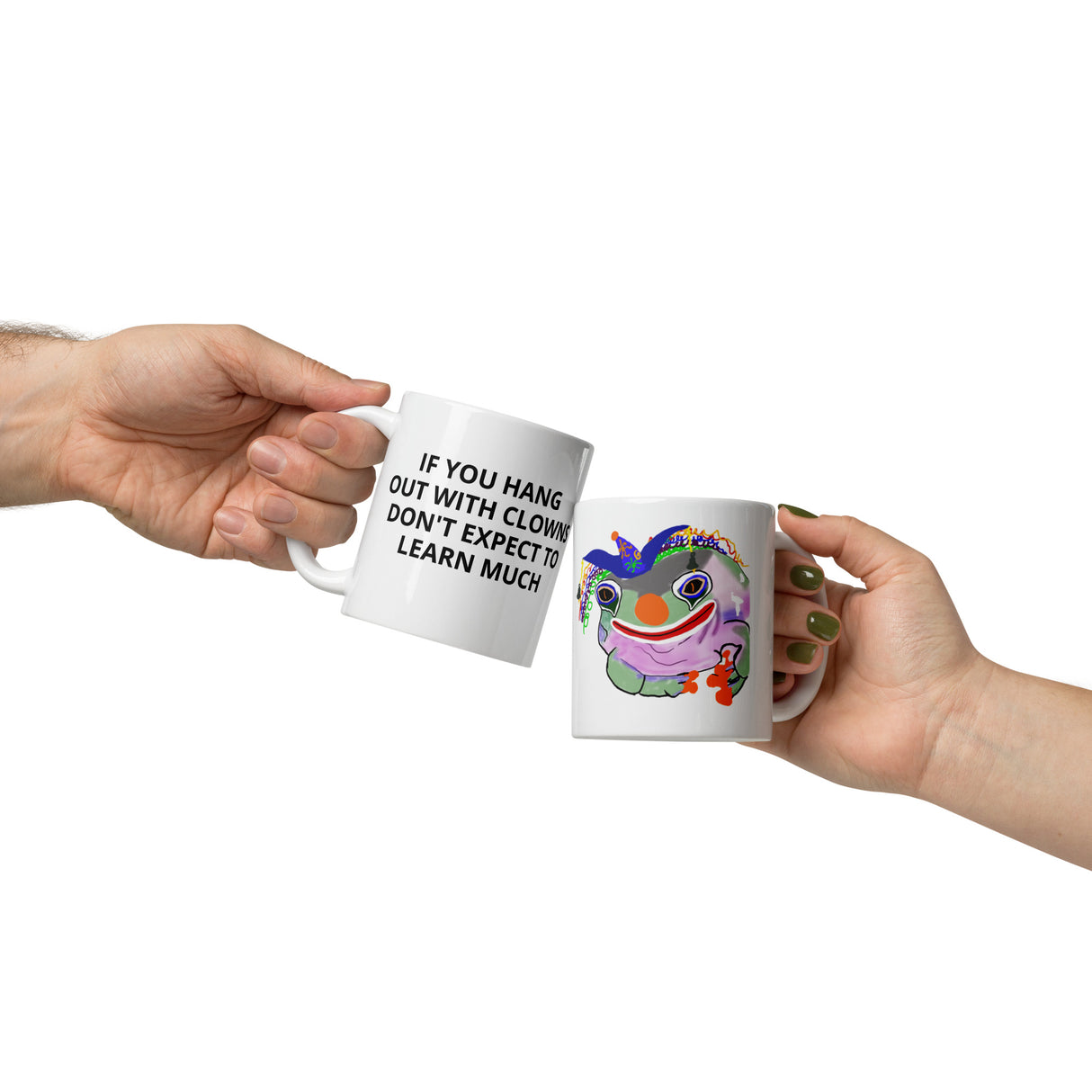 CLOWN White glossy mug