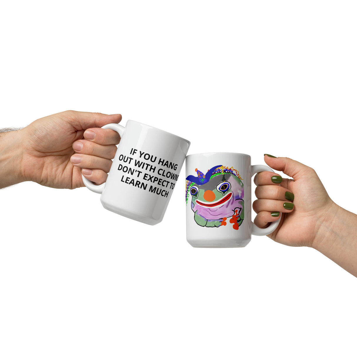 CLOWN White glossy mug