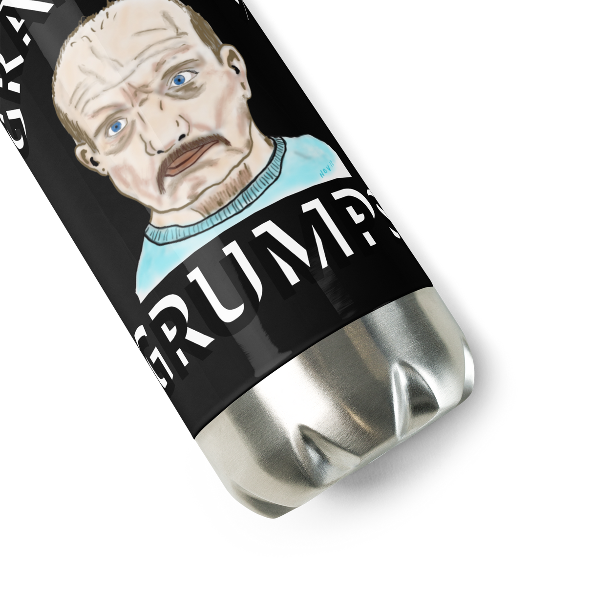 Grandpa Grumps Stainless Steel Water Bottle