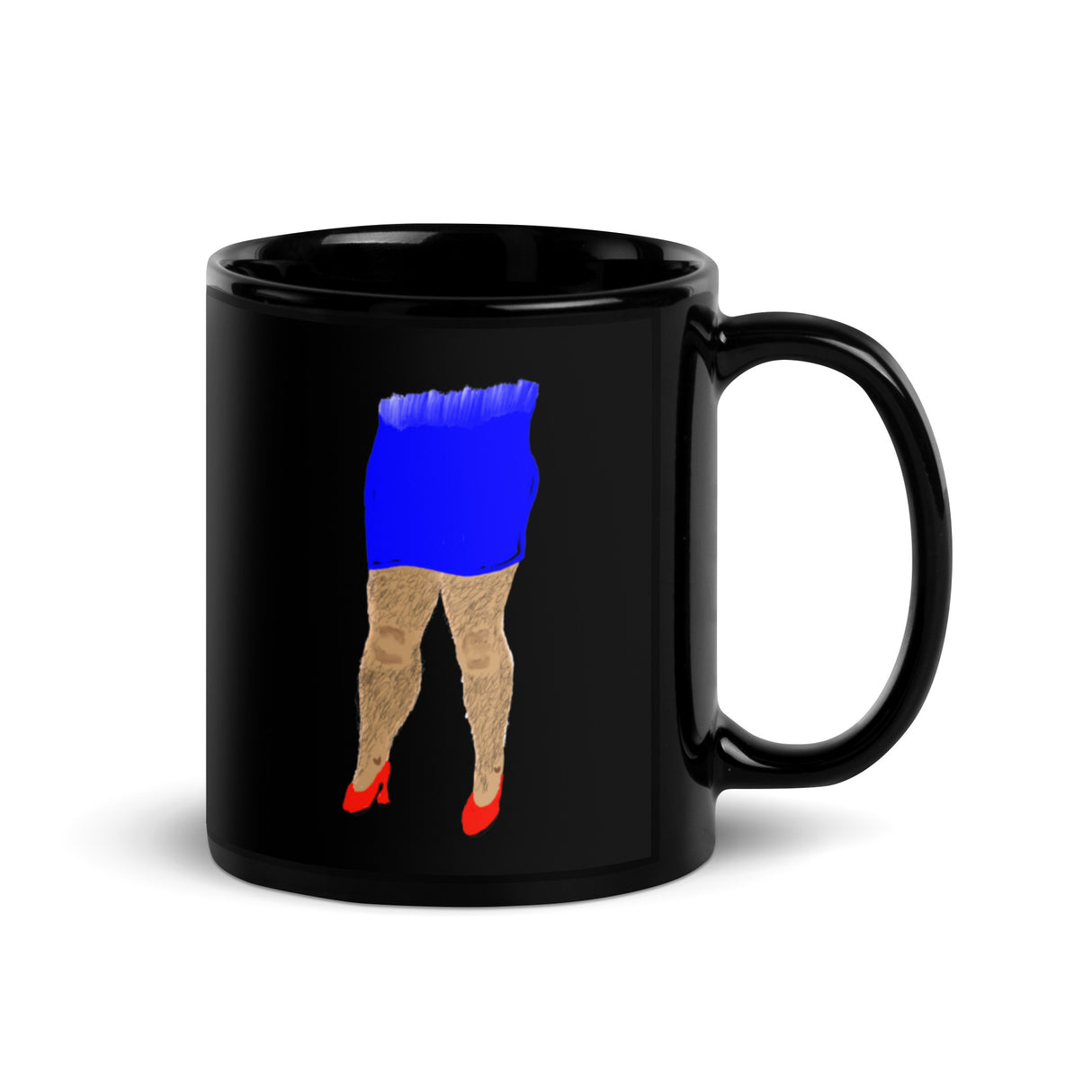 HAIRY LEGS BLACK MUG