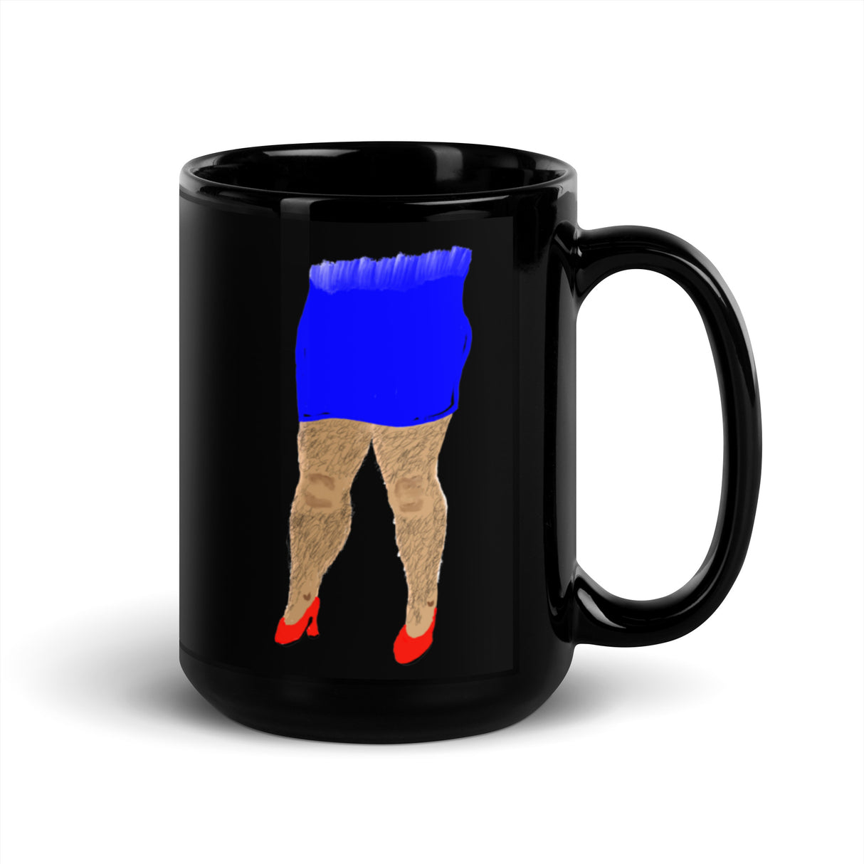 HAIRY LEGS BLACK MUG