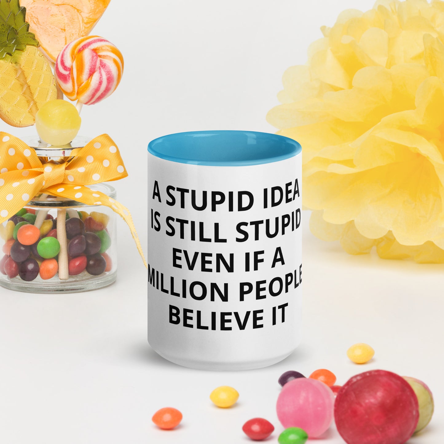 STUPID IDEA Mug with Color Inside