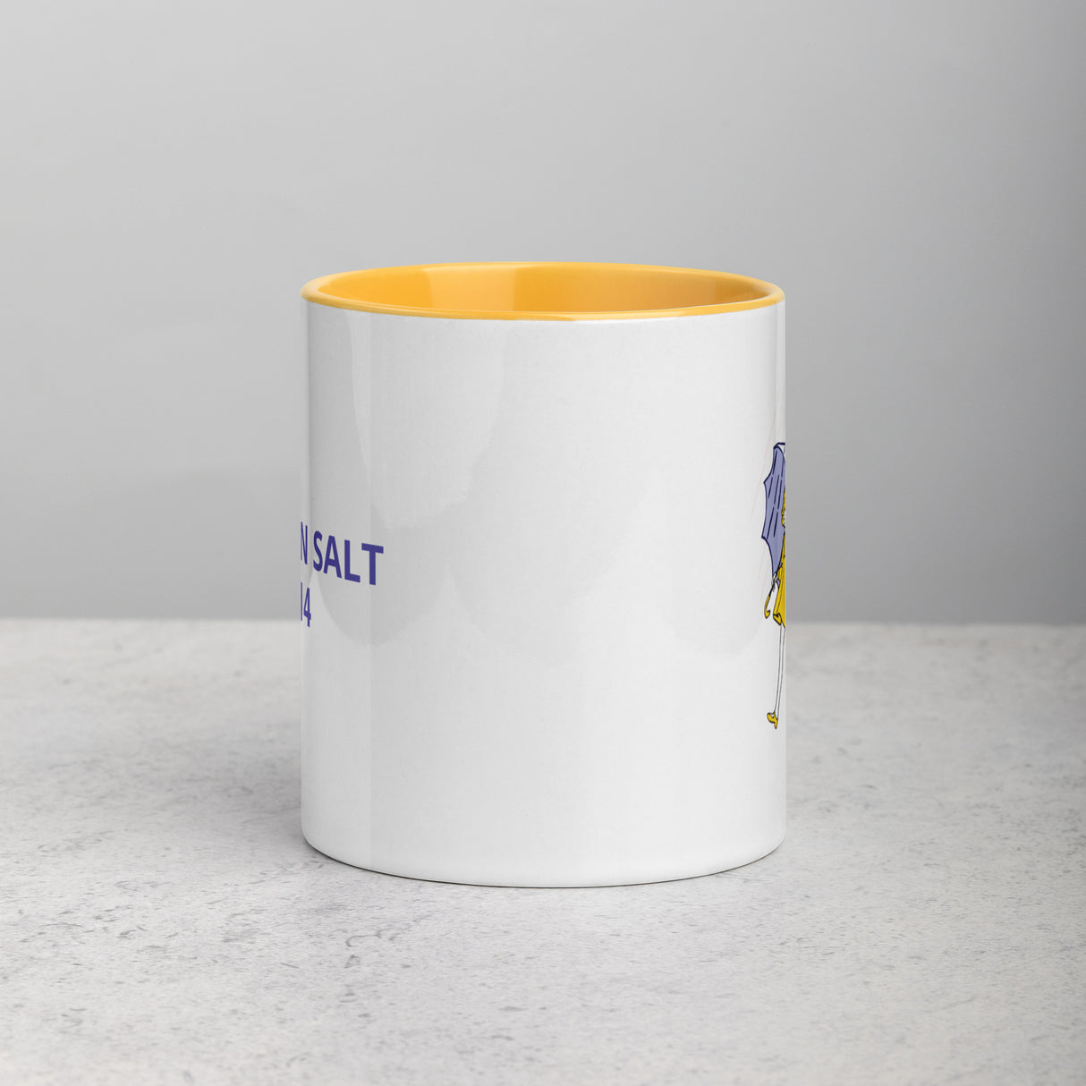 MORTON SALT GIRL Mug with Color Inside