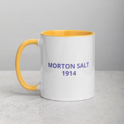 MORTON SALT GIRL Mug with Color Inside
