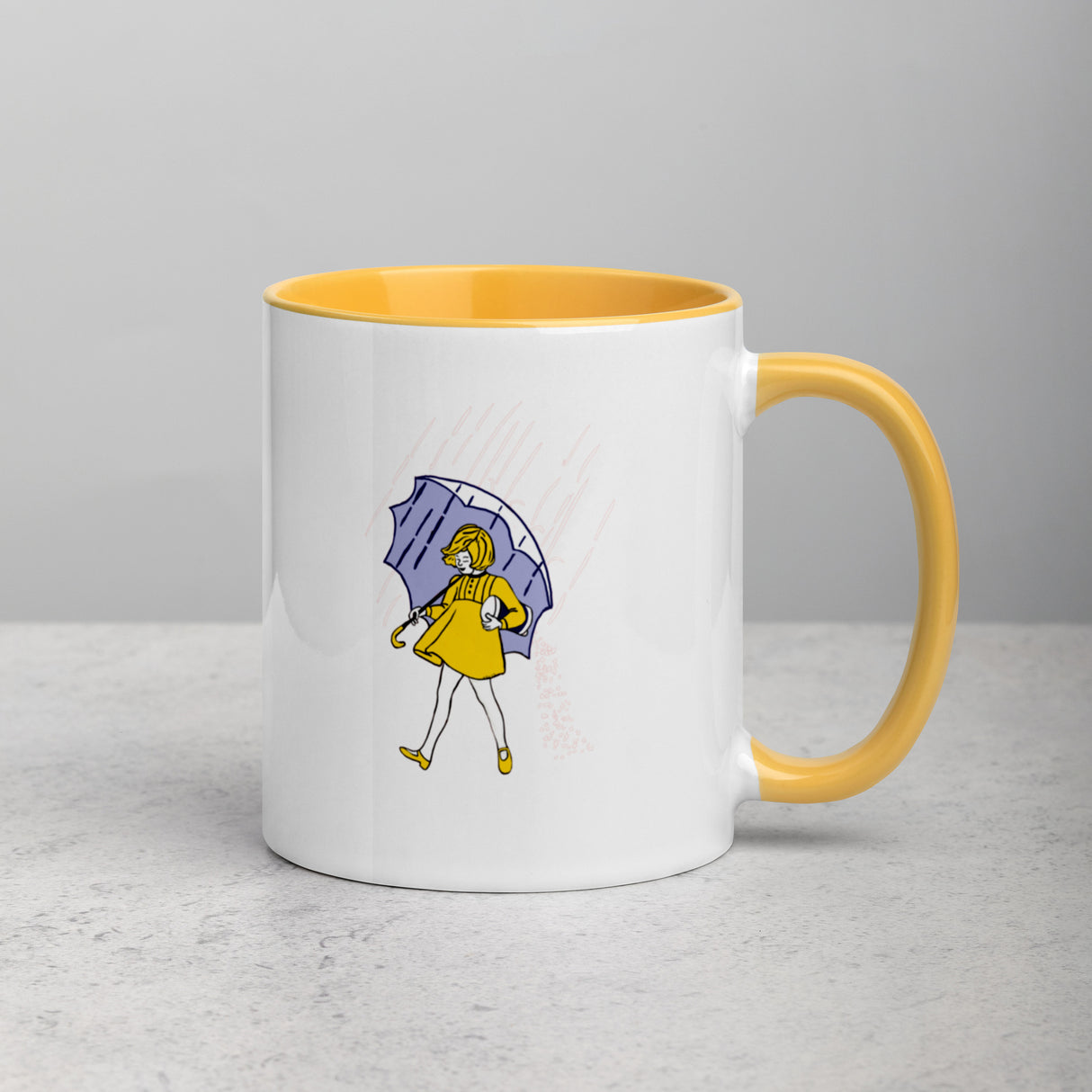 MORTON SALT GIRL Mug with Color Inside