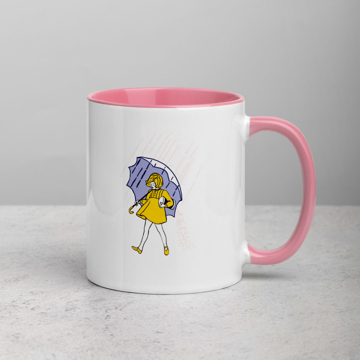 MORTON SALT GIRL Mug with Color Inside