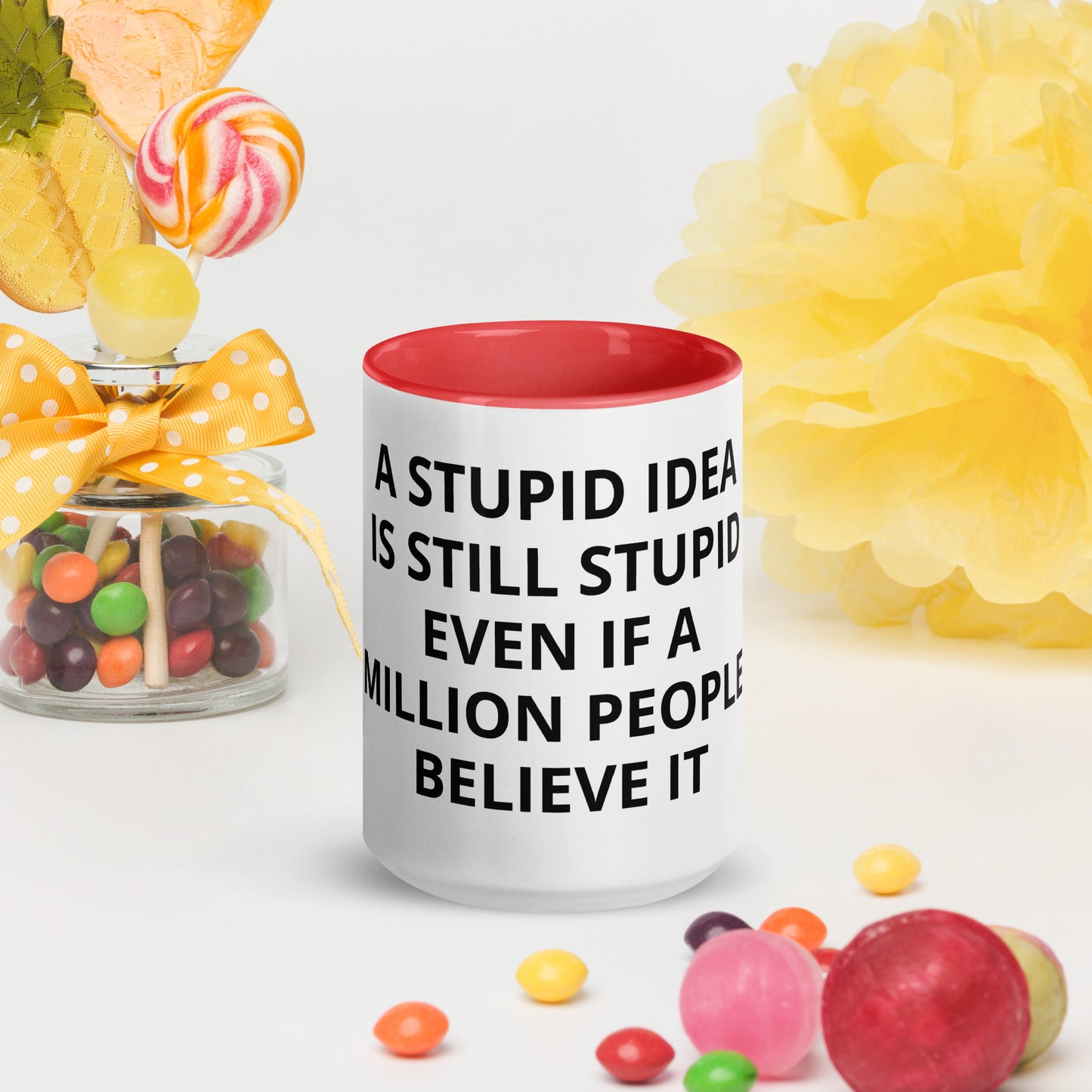STUPID IDEA Mug with Color Inside