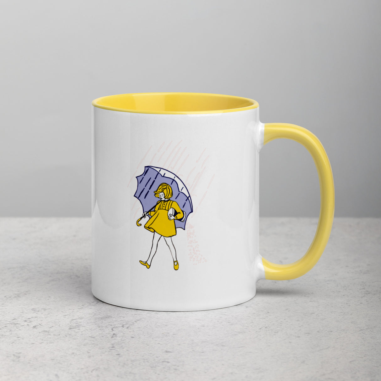 MORTON SALT GIRL Mug with Color Inside