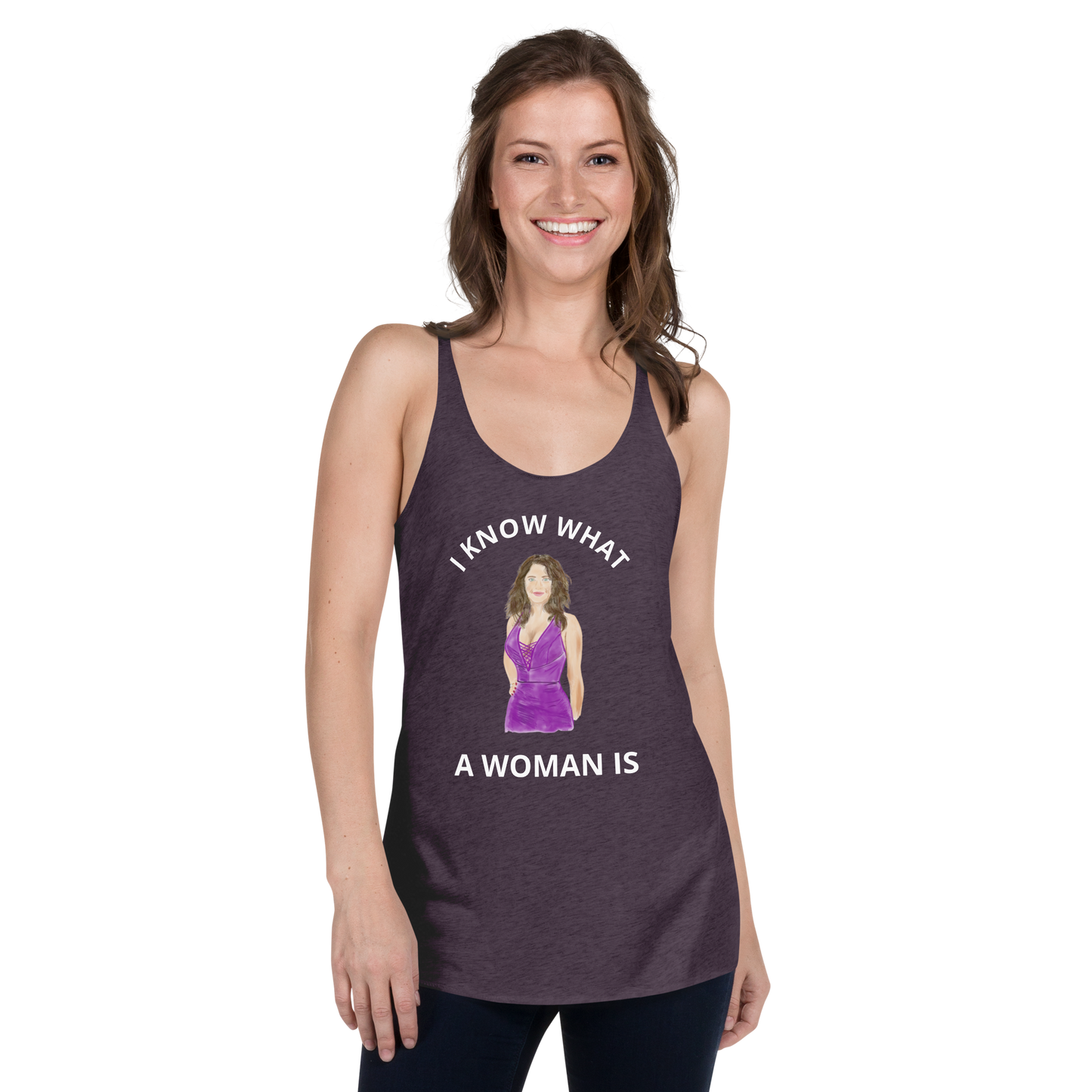 I Know What A Woman Is Racerback Tank