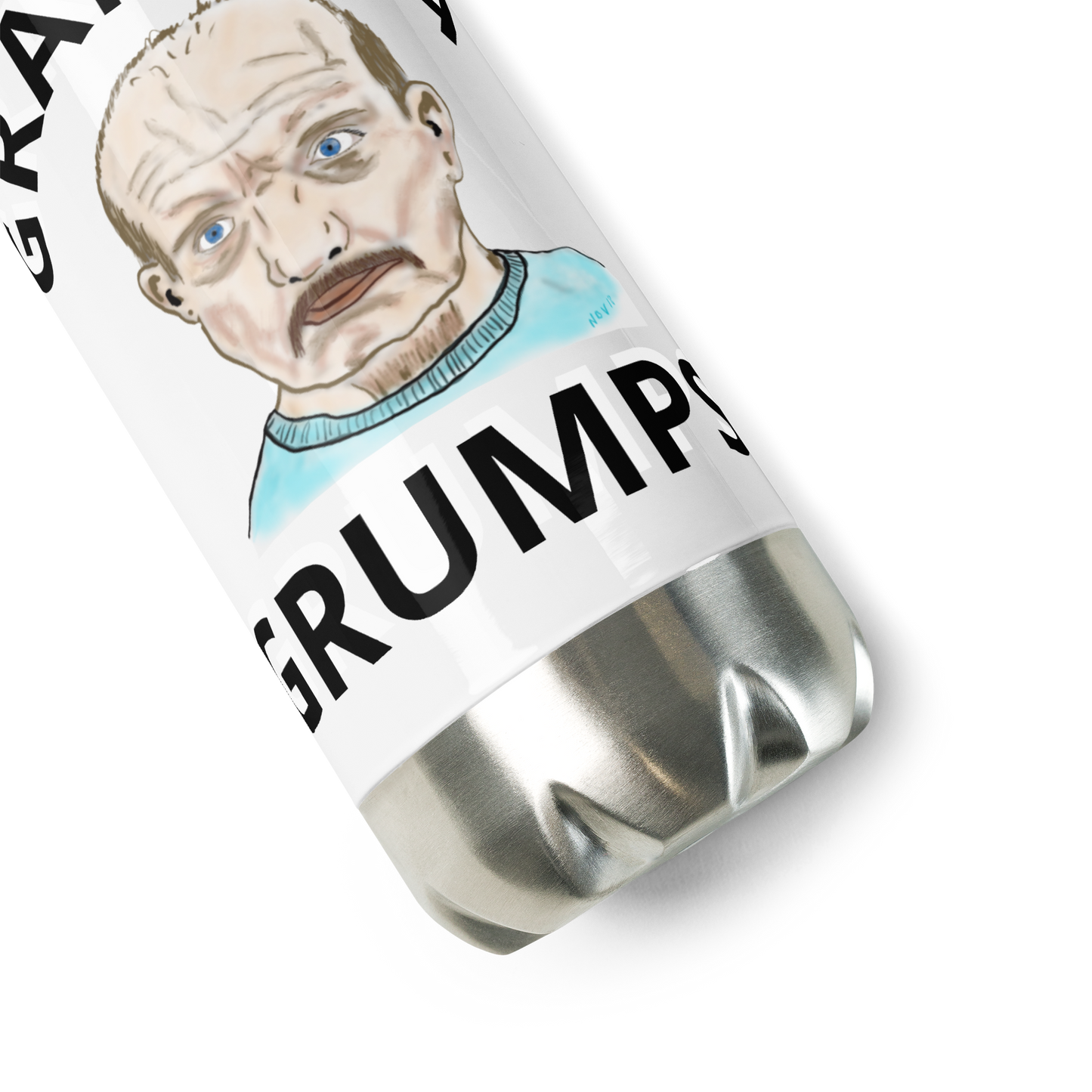 Grandpa Grumps Stainless Steel Water Bottle